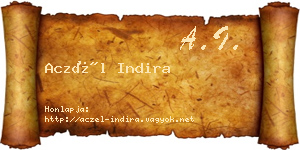 Aczél Indira névjegykártya